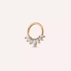 Gleam Pırlanta Taşlı Rose Altın Halka Piercing