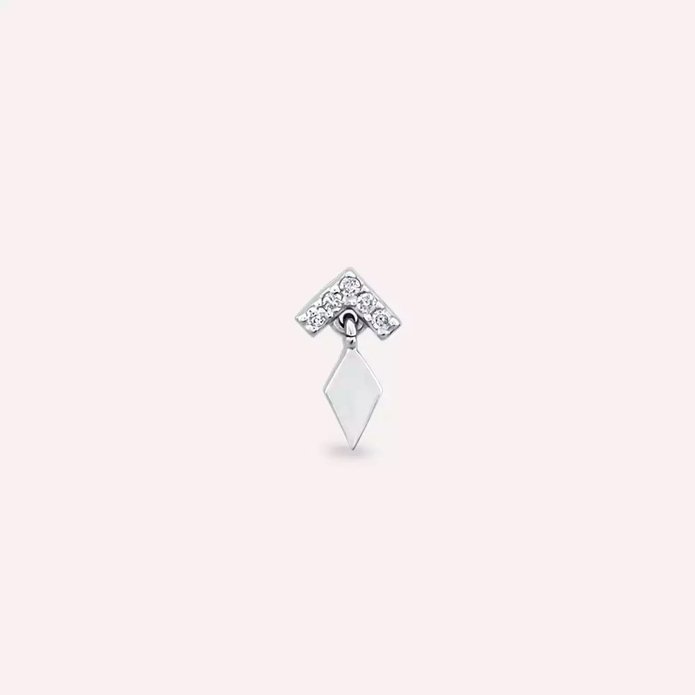 Glim Diamond White Gold Single Earring