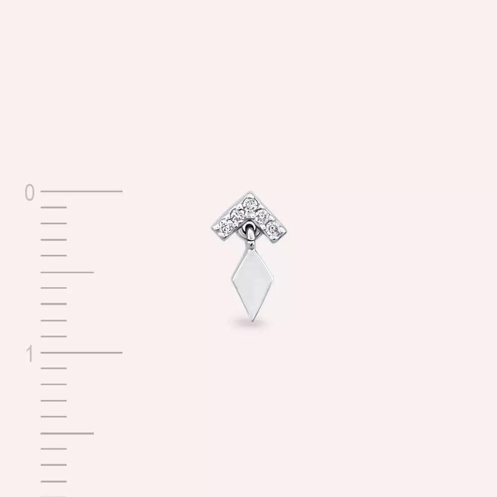 Glim Diamond White Gold Single Earring
