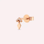 Glim Diamond-Studded Rose Gold Single Earring