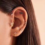 Glim Diamond-Studded Rose Gold Single Earring