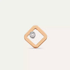 Grain Diamond Rose Gold Single Earring