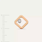Grain Diamond Rose Gold Single Earring