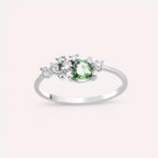 Cosmo Green Sapphire and Diamond White Gold Ring