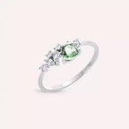 Cosmo Green Sapphire and Diamond White Gold Ring