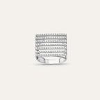 Grid 0.81 CT Diamond White Gold Ring