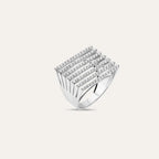 Grid 0.81 CT Diamond White Gold Ring