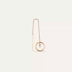 Grove 0.15 CT Damla Kesim Pırlanta Taşlı Rose Altın Sallantılı Küpe