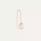 Grove 0.15 CT Pear Cut Diamond Rose Gold Dangle Earrings