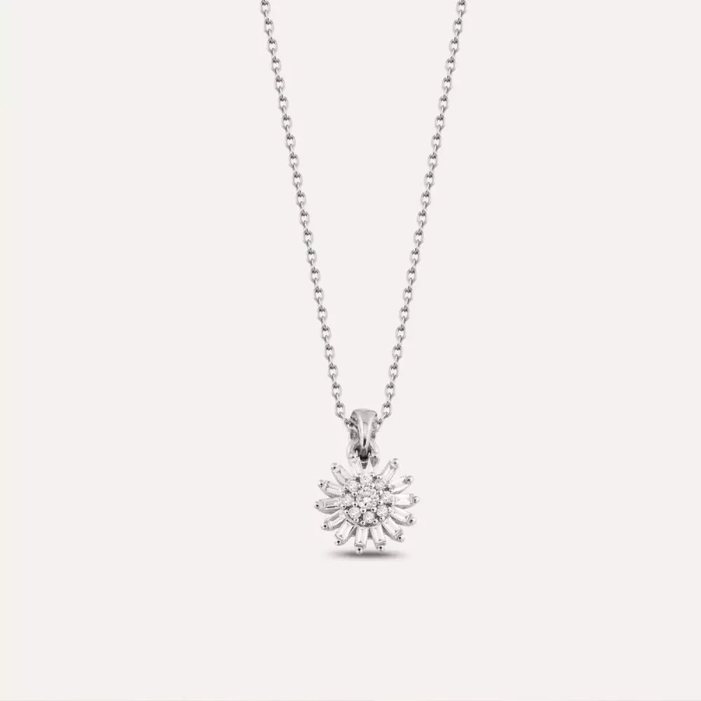 Shiny Diamond White Gold Necklace