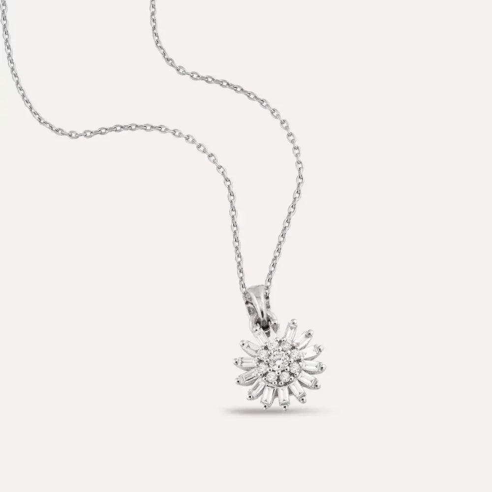 Shiny Diamond White Gold Necklace