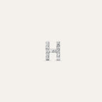H Letter Diamond White Gold Piercing