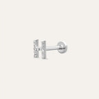 H Letter Diamond White Gold Piercing