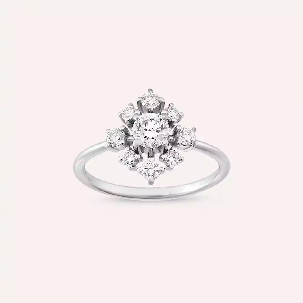Hake 0.77 CT Diamond White Gold Ring
