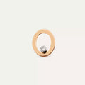 Halo Diamond Rose Gold Single Earring