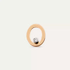 Halo Diamond Rose Gold Single Earring