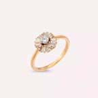 Harper Trapezoid Diamond Rose Gold Ring