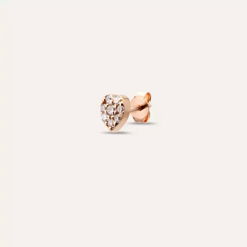 Cherie 0.05 CT Diamond Rose Gold Single Earring
