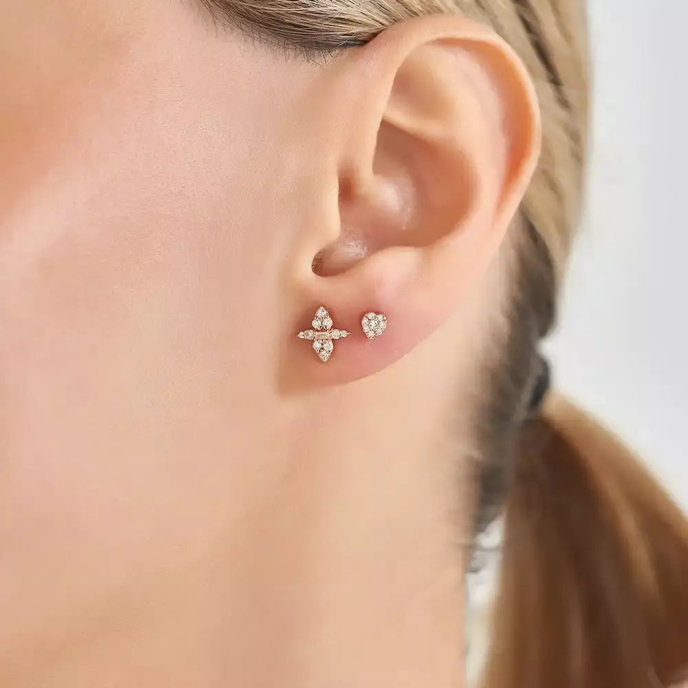 Cherie 0.05 CT Diamond Rose Gold Single Earring