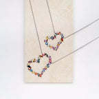 Cherie 4.51 CT Multicolor Sapphire White Gold Necklace