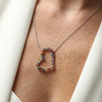 Cherie 4.51 CT Multicolor Sapphire White Gold Necklace