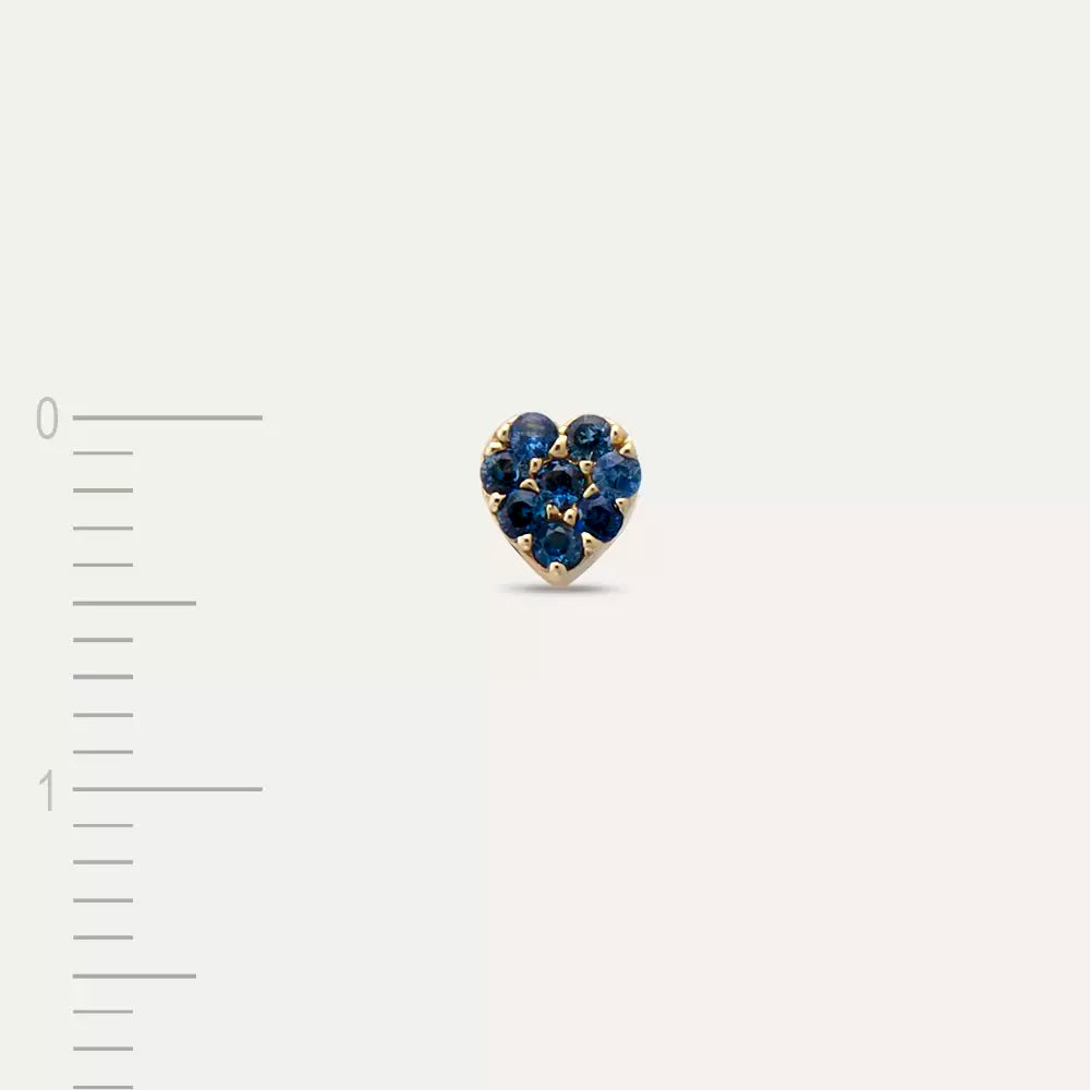 Cherie Blue Sapphire Mini Single Earring
