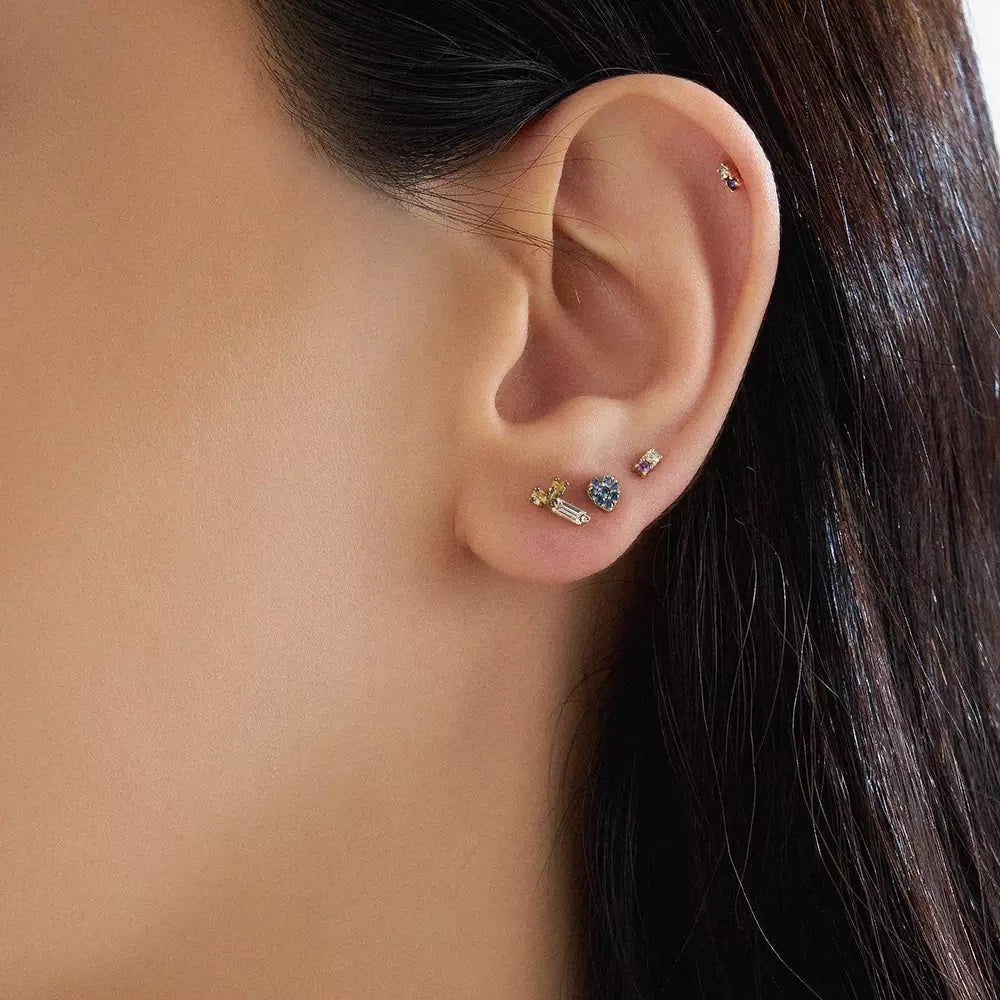 Cherie Blue Sapphire Mini Single Earring