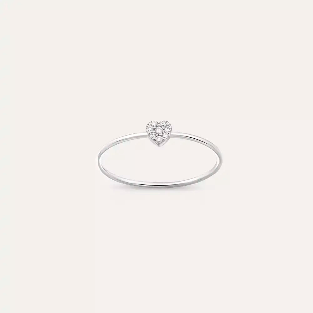 Cherie 0.05 CT Diamond White Gold Ring