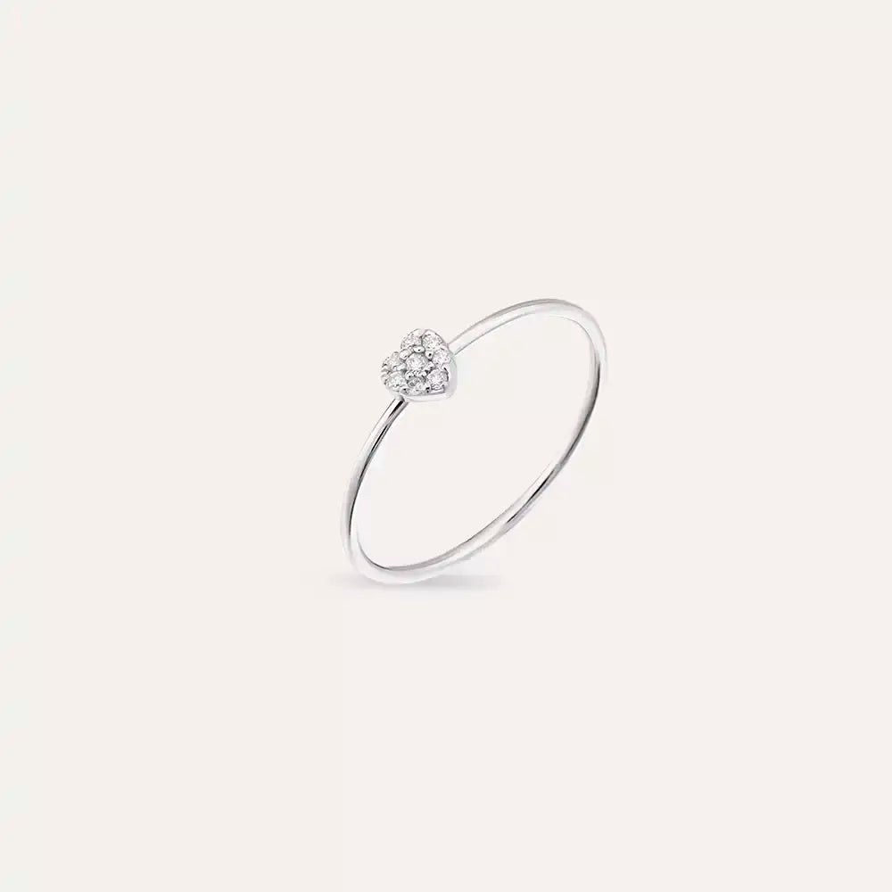 Cherie 0.05 CT Diamond White Gold Ring