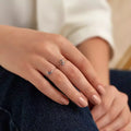 Cherie 0.07 CT Blue Safir ve Pırlanta Taşlı Rose Altın Yüzük
