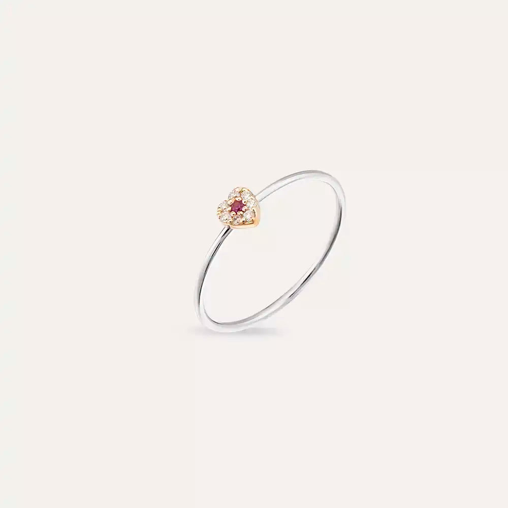 Cherie 0.07 CT Pink Sapphire and Diamond Ring