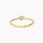 Cherie Diamond-Studded Yellow Gold Ring