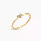 Cherie Diamond-Studded Yellow Gold Ring