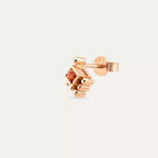 Hue Orange Sapphire Rose Gold Single Earring