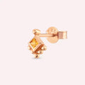 Hue Yellow Sapphire Rose Gold Single Earring