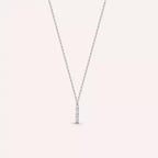 I Harf 0.04 CT Pırlanta Taşlı Beyaz Altın Kolye