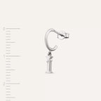 I Initial Diamond Drop White Gold Earring