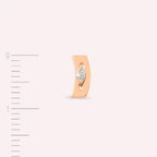 Noir Marquise Cut Diamond Rose Gold Single Earring