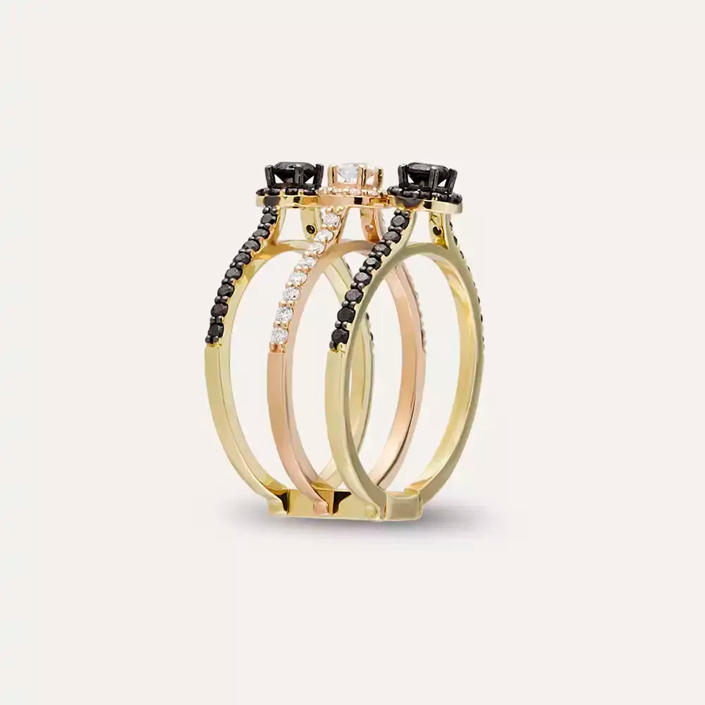 Logic 1.14 CT Diamond and Black Diamond Ring