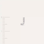 J Initial Diamond White Gold Single Earring