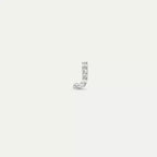 J Initial Diamond White Gold Single Earring
