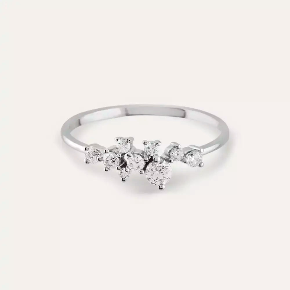 Mela Diamond White Gold Ring