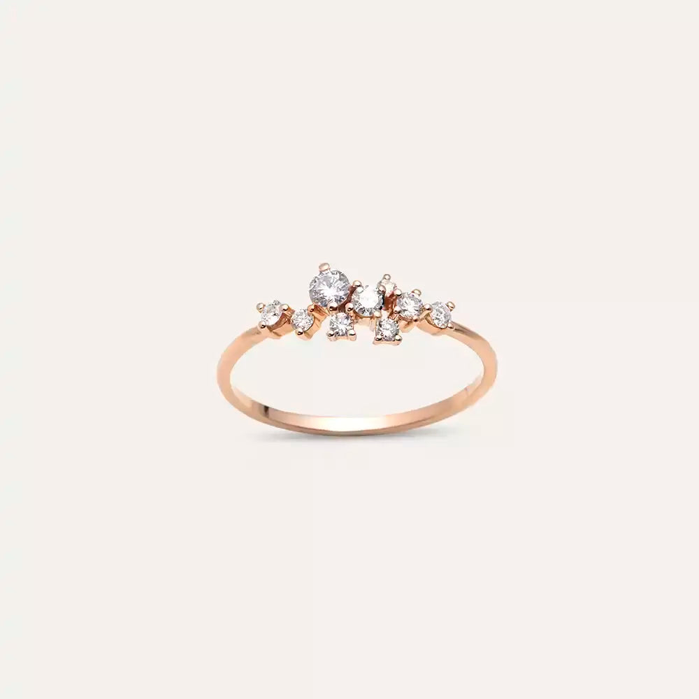 Mela Diamond Rose Gold Ring