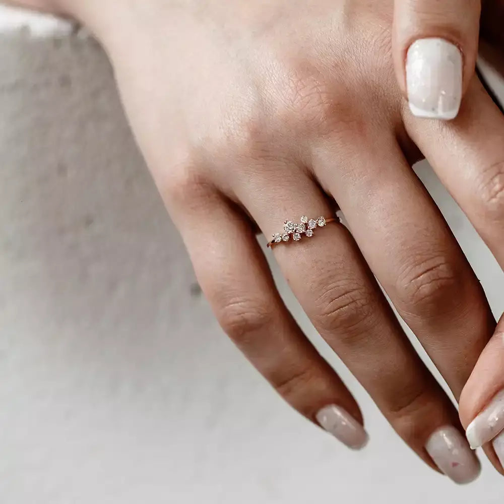 Mela Diamond Rose Gold Ring