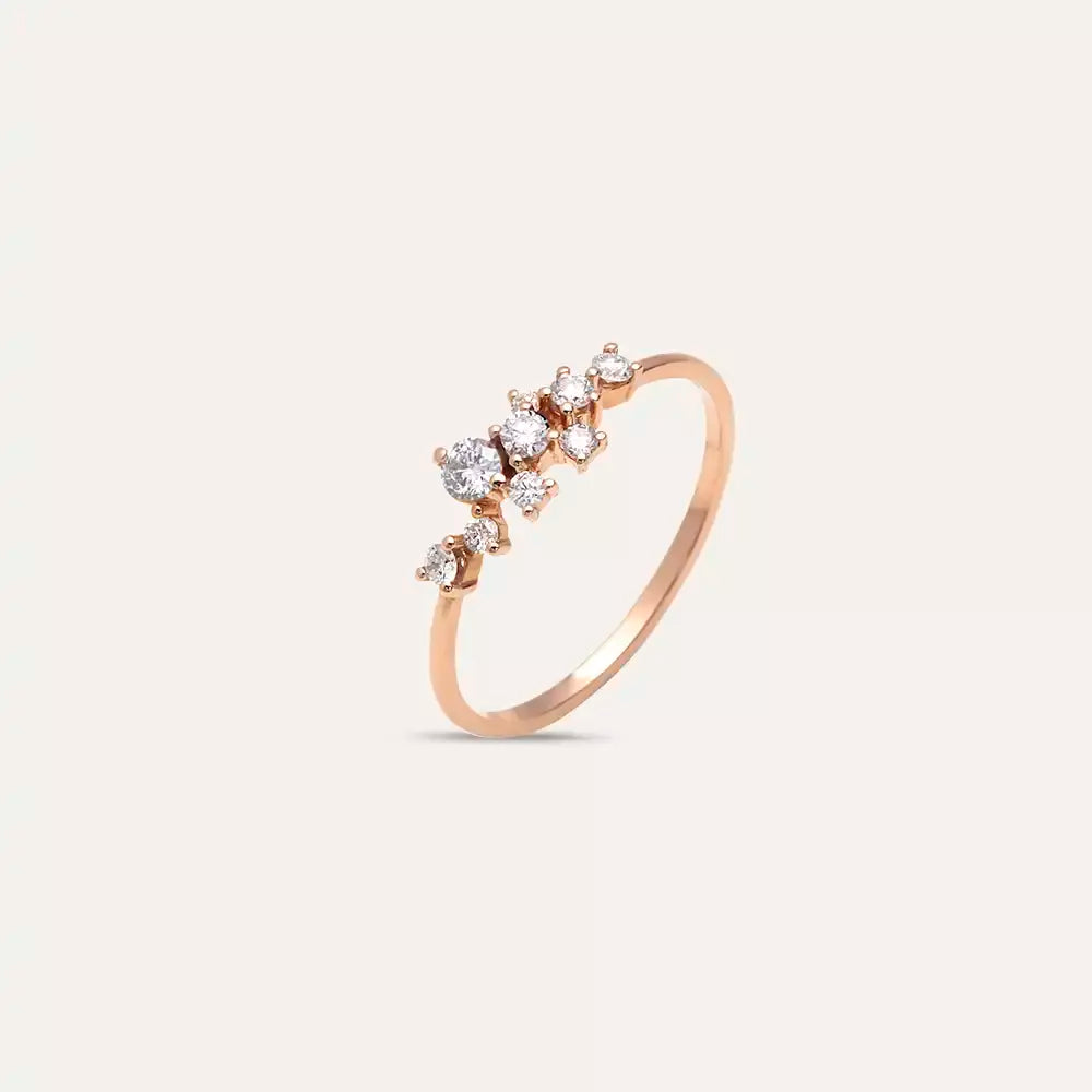 Mela Diamond Rose Gold Ring