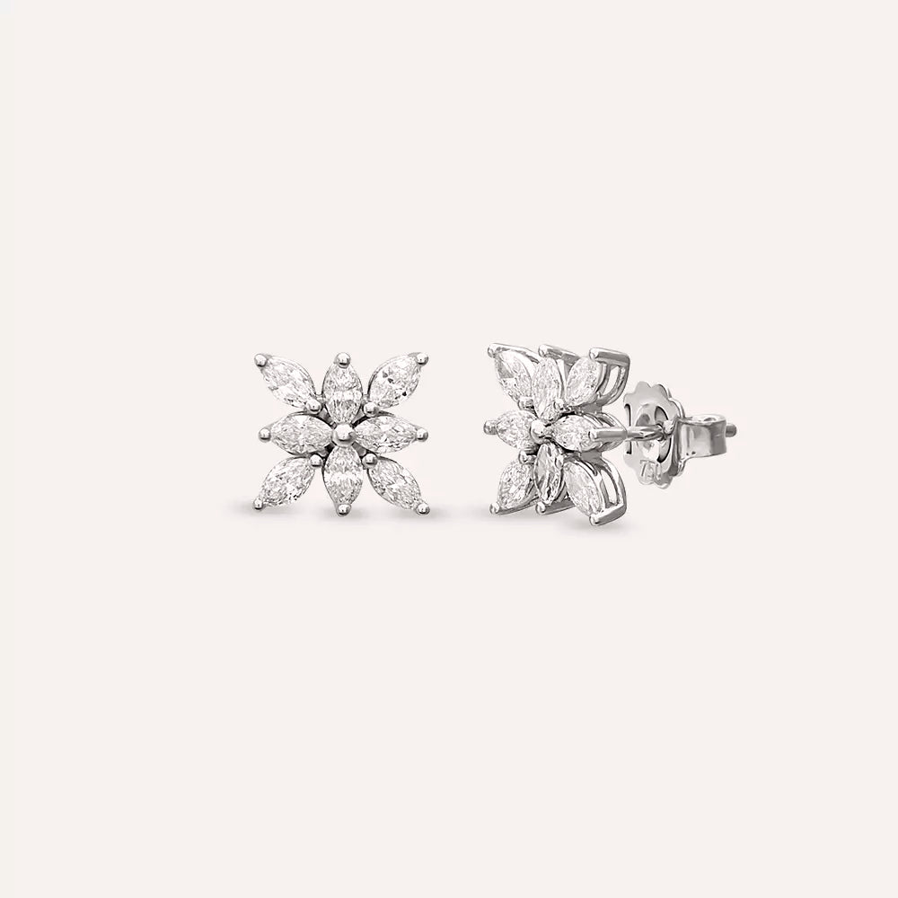 Juno Diamond White Gold Earrings