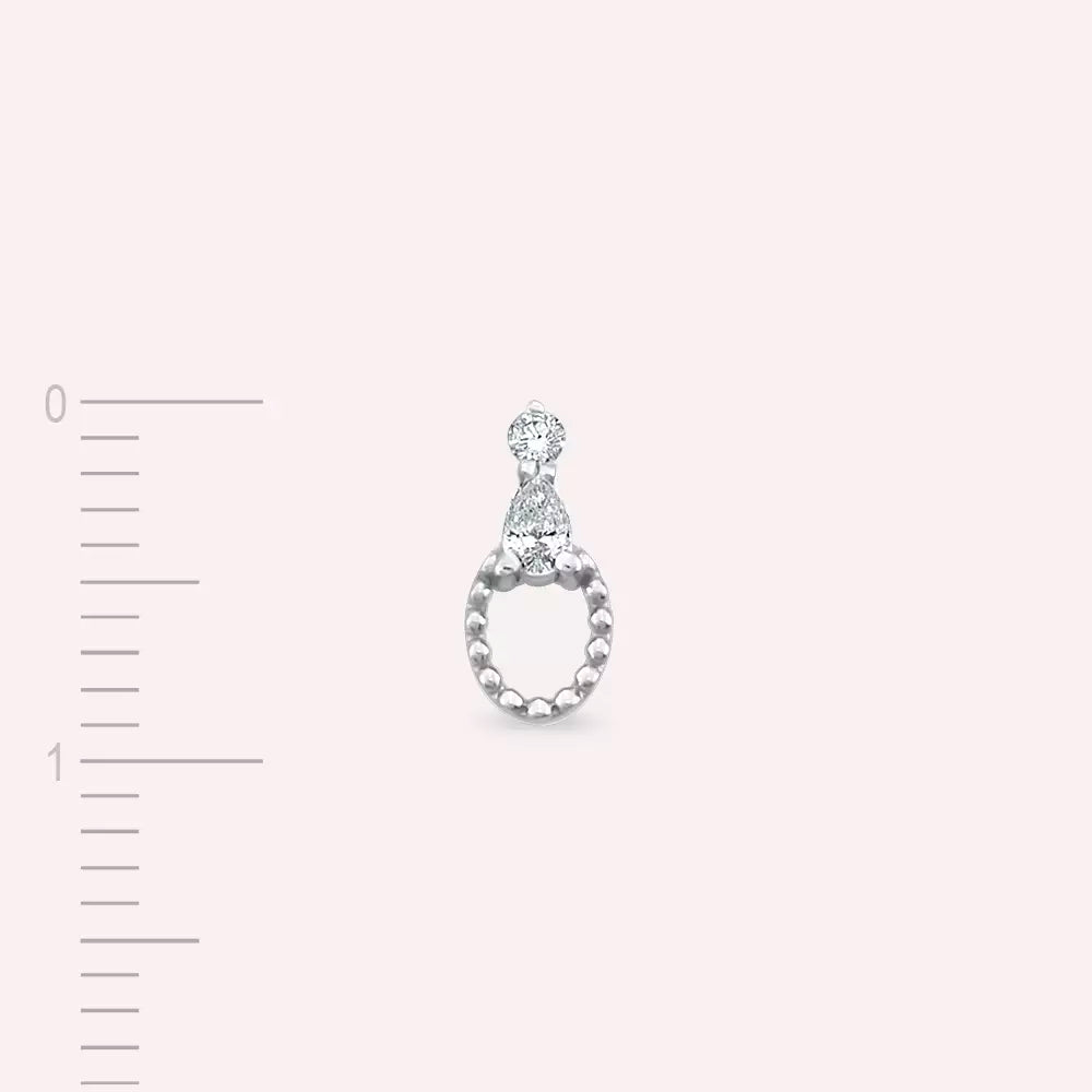 Kalei Diamond White Gold Single Earring