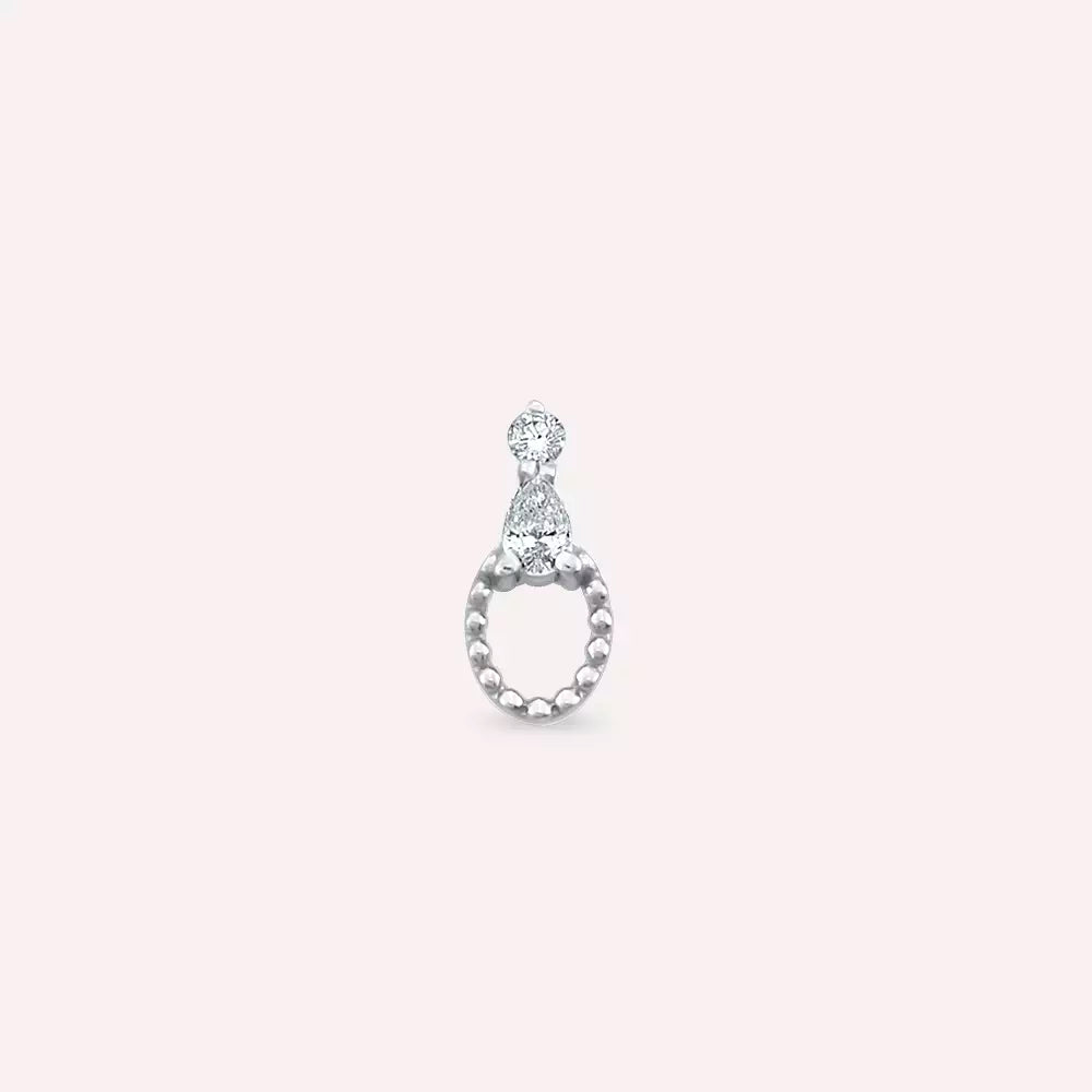 Kalei Diamond White Gold Single Earring