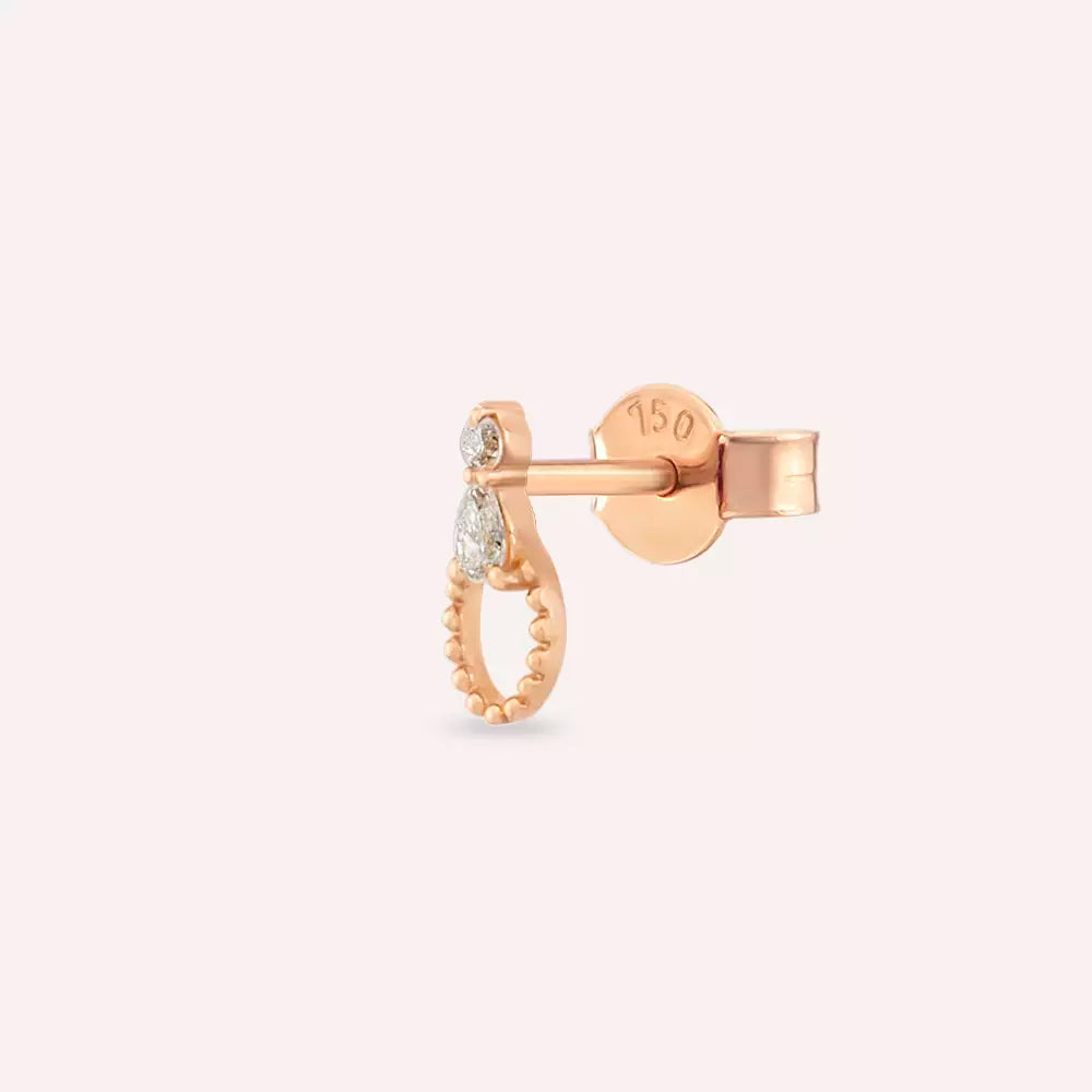 Kalei Diamond Rose Gold Single Earring