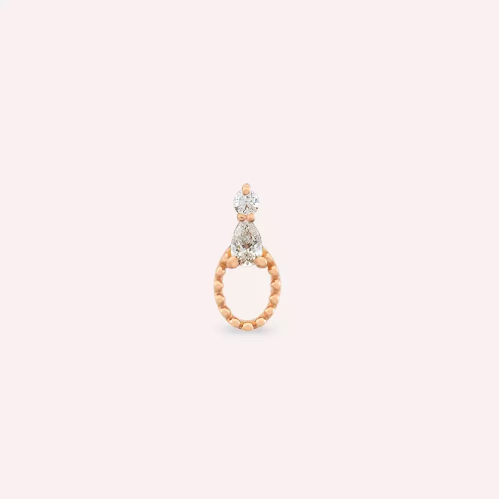 Kalei Diamond Rose Gold Single Earring